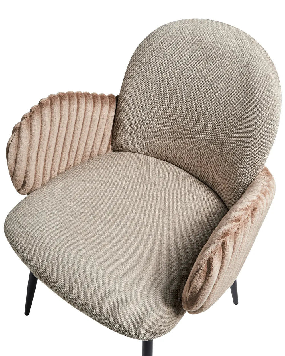 Set of 2 Dining Chairs Fabric Taupe Holly