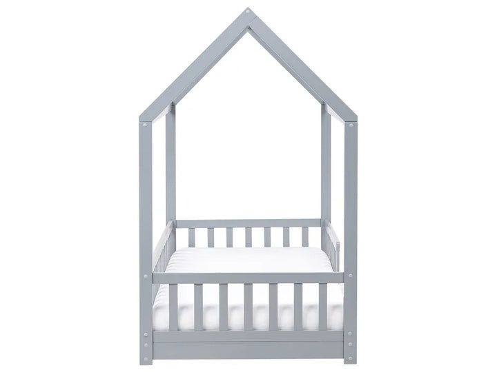 Kids Bed House Pine Wood 90 x 200 cm (EU Single) Grey Casandra