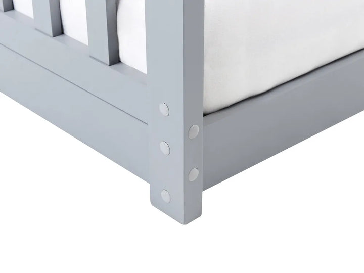 Kids Bed House Pine Wood 90 x 200 cm (EU Single) Grey Casandra