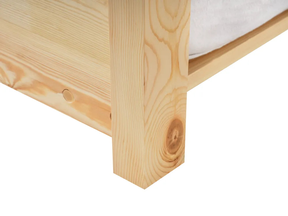 Kids Trundle Bed Pine Wood Ethan 90 x 200 cm (EU Single) Light Brown