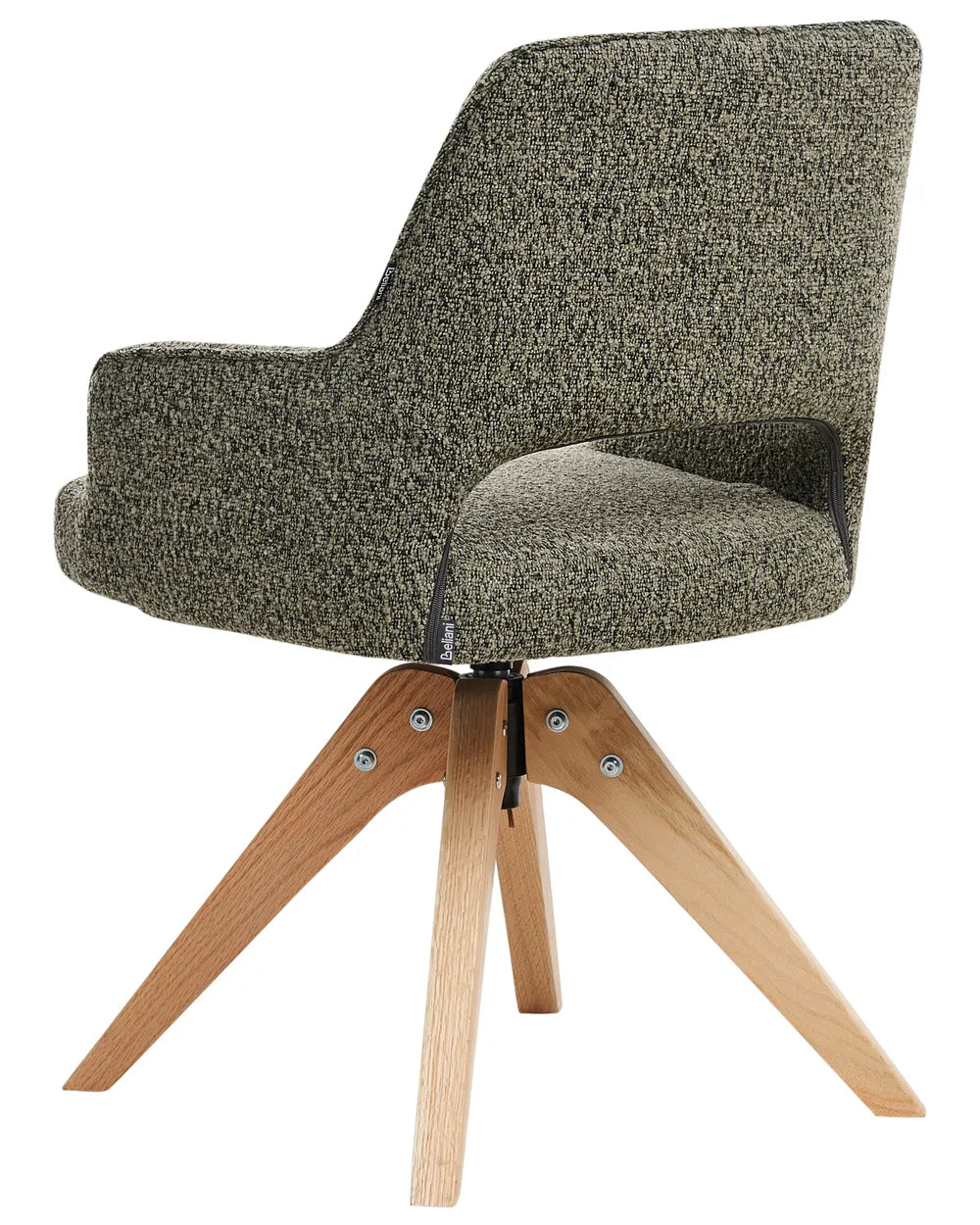 Dining Chair Swivel Boucle Green Ciara