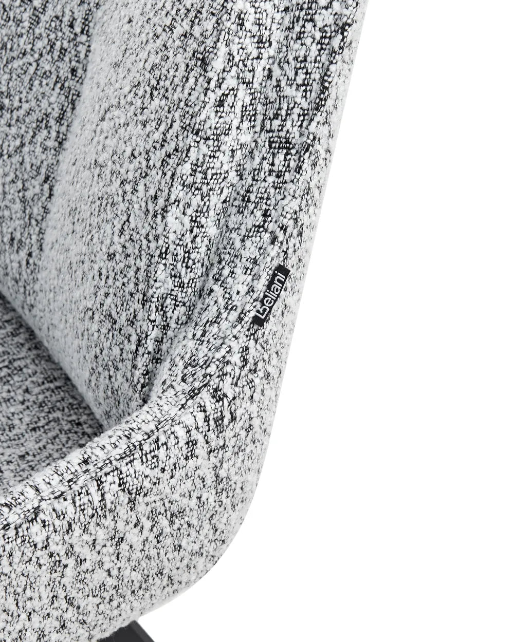 Dining Chair Swivel Boucle Black/ White Susie
