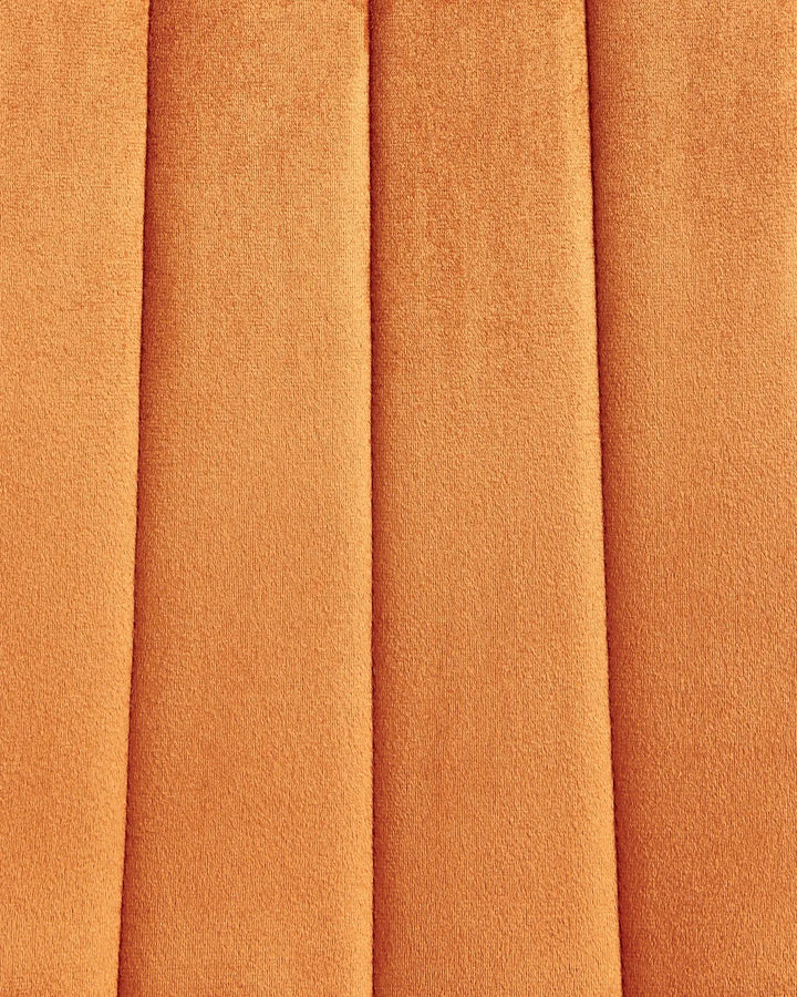 Set of 4 Dining Chairs Velvet Orange Brelle
