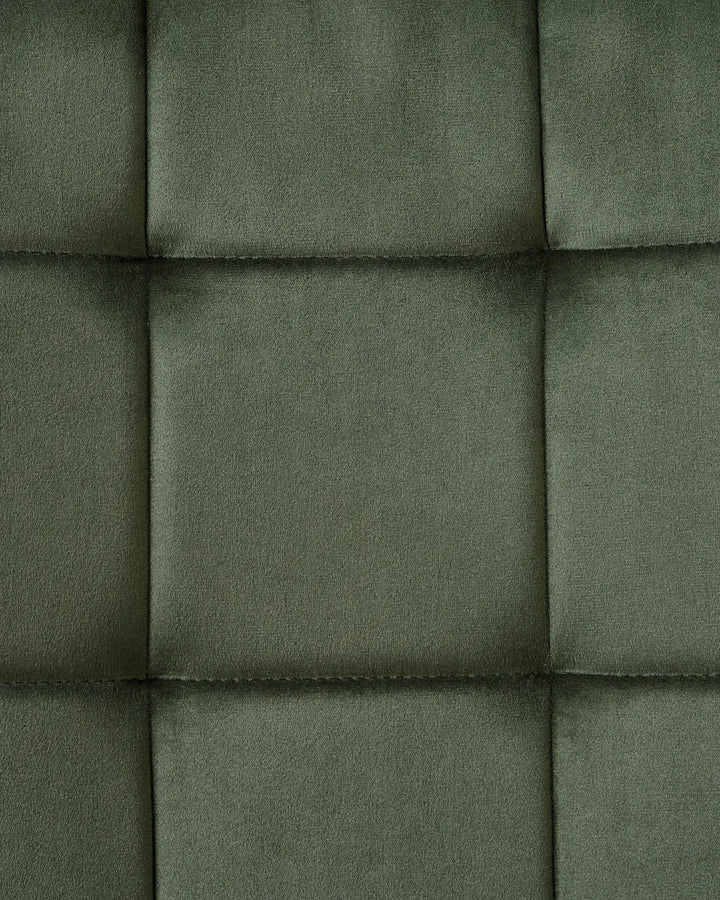 Set of 4 Dining Chairs Velvet Olive Green Logan