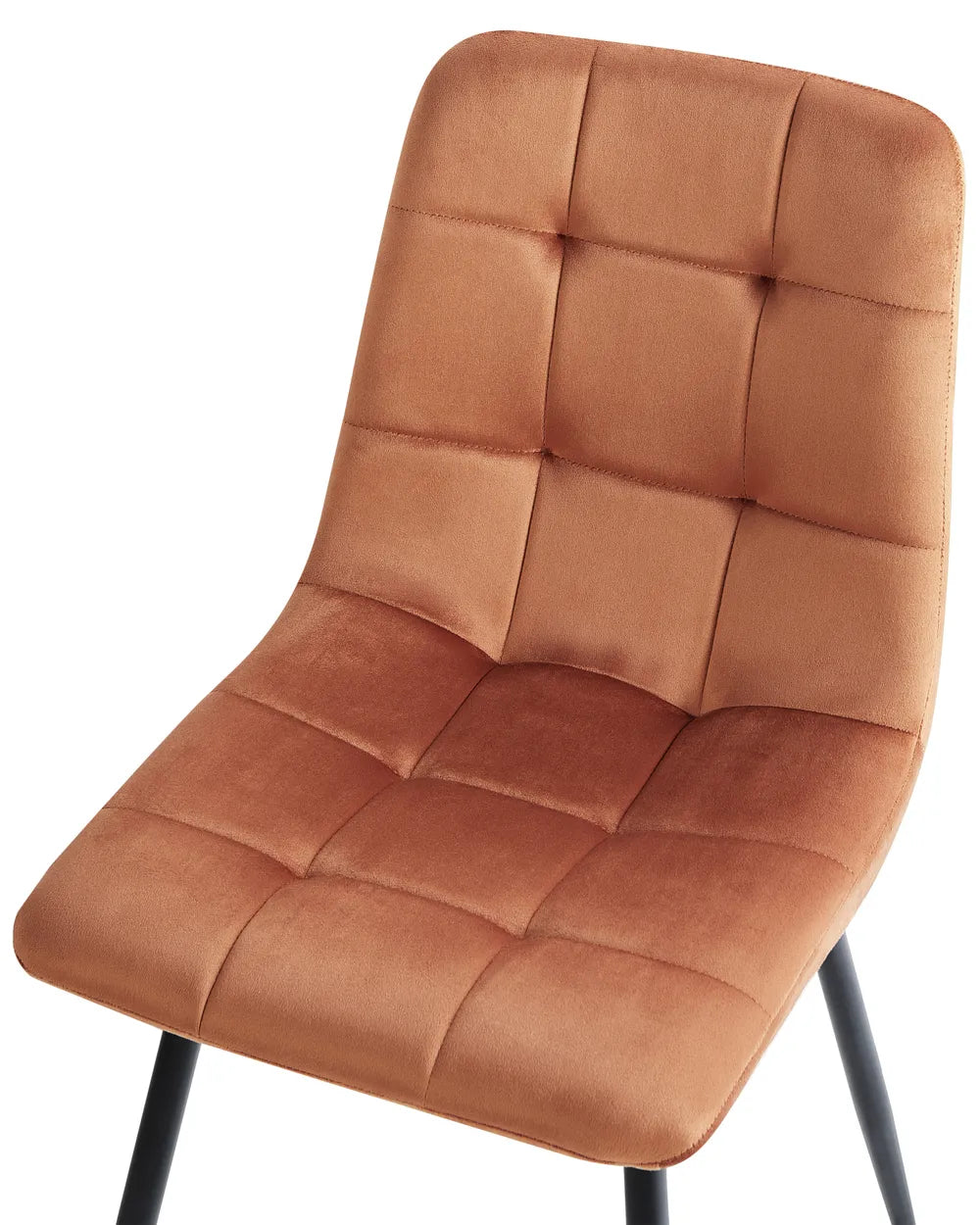 Set of 4 Dining Chairs Velvet Orange Logan