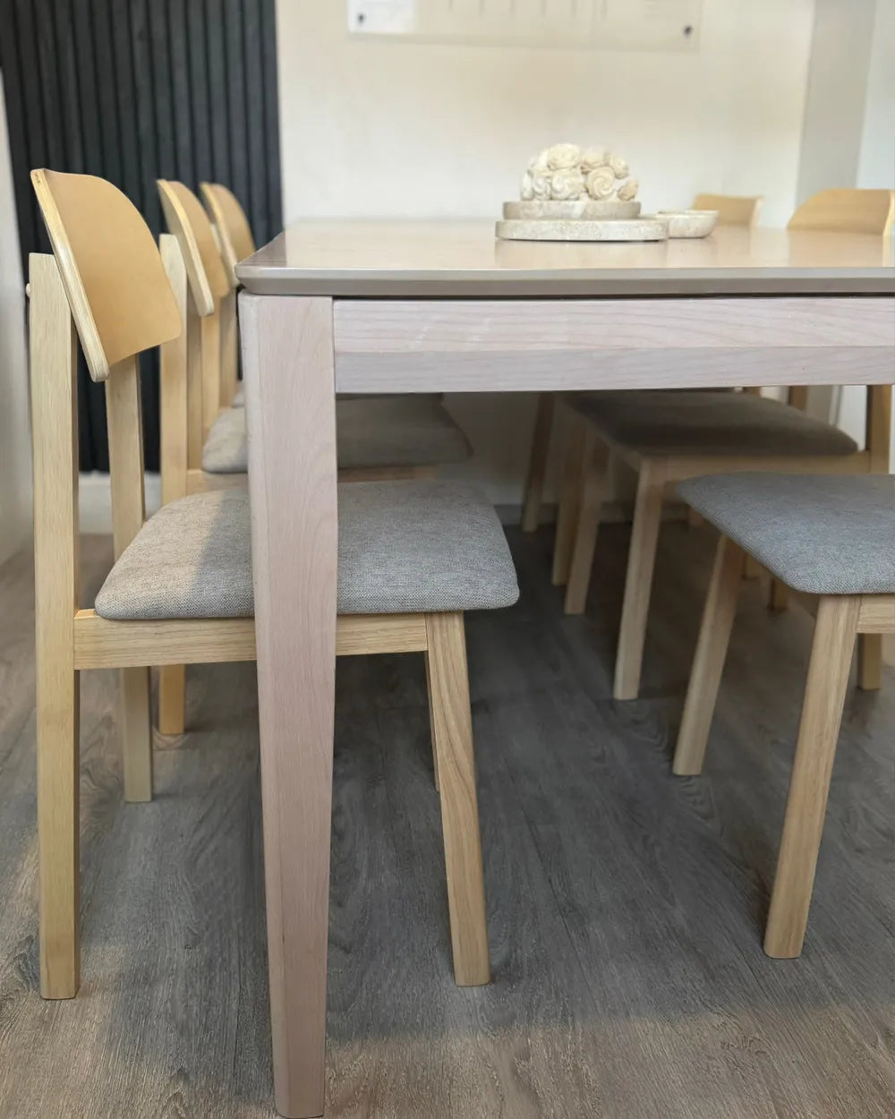Set of 2 Dining Chairs Wood Taupe Xylo