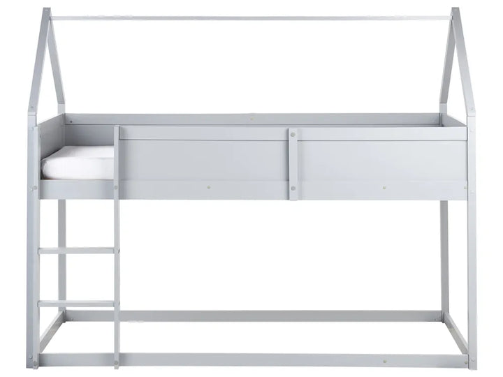 Mid Sleeper Bed House Pine Wood Schlemmer 90 x 200 cm (EU Single) Grey