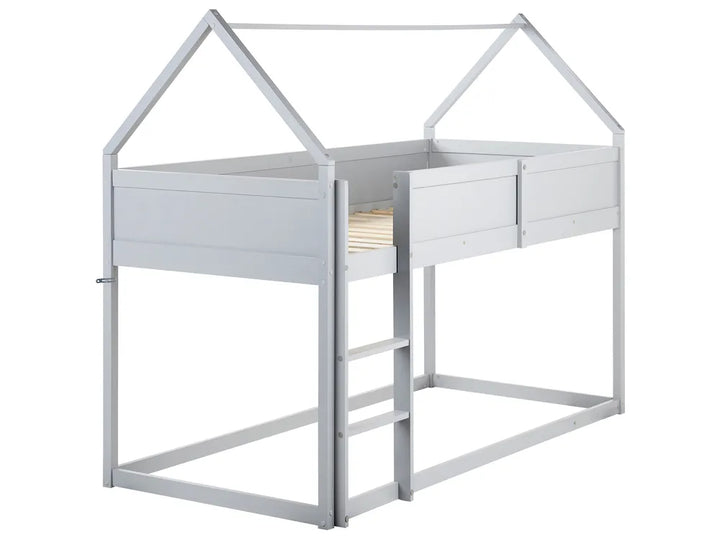 Mid Sleeper Bed House Pine Wood Schlemmer 90 x 200 cm (EU Single) Grey