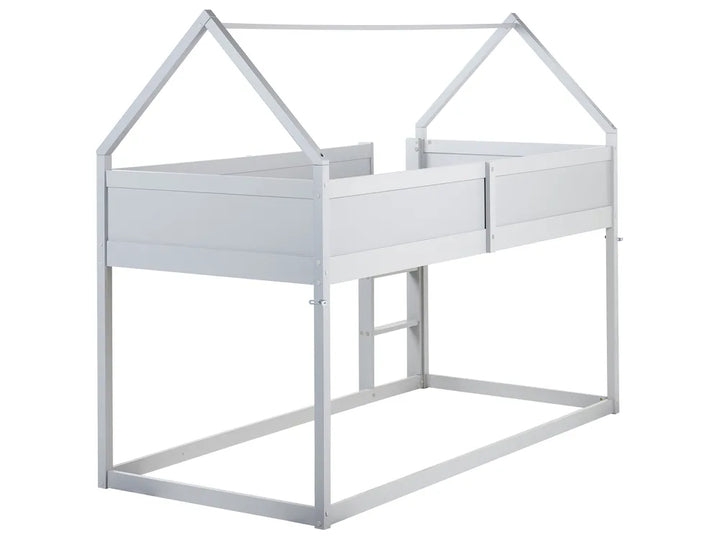 Mid Sleeper Bed House Pine Wood Schlemmer 90 x 200 cm (EU Single) Grey