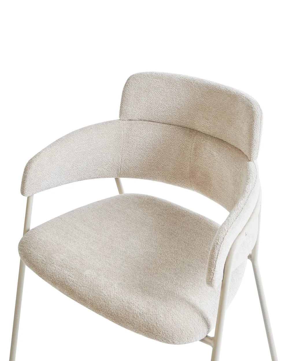 Set of 2 Dining Chairs Chenille Light Beige Avery