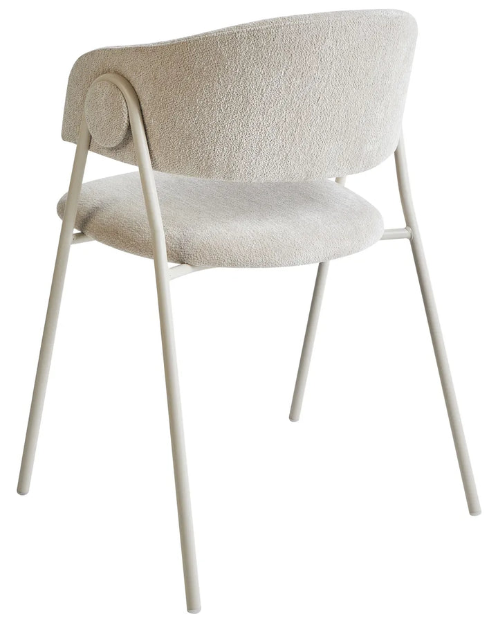 Set of 2 Dining Chairs Chenille Light Beige Caren
