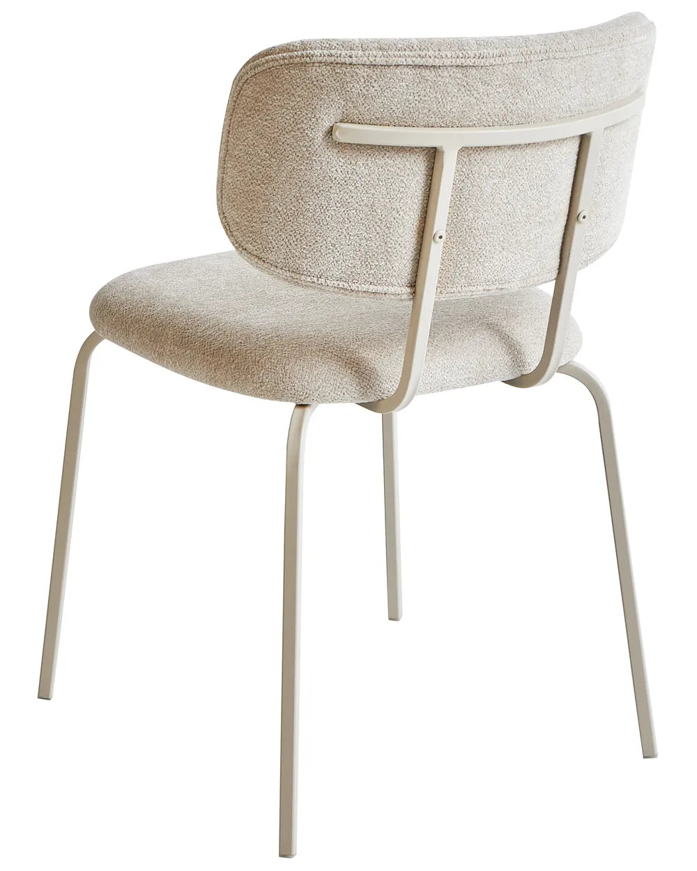 Set of 2 Dining Chairs Chenille Light Beige Jack