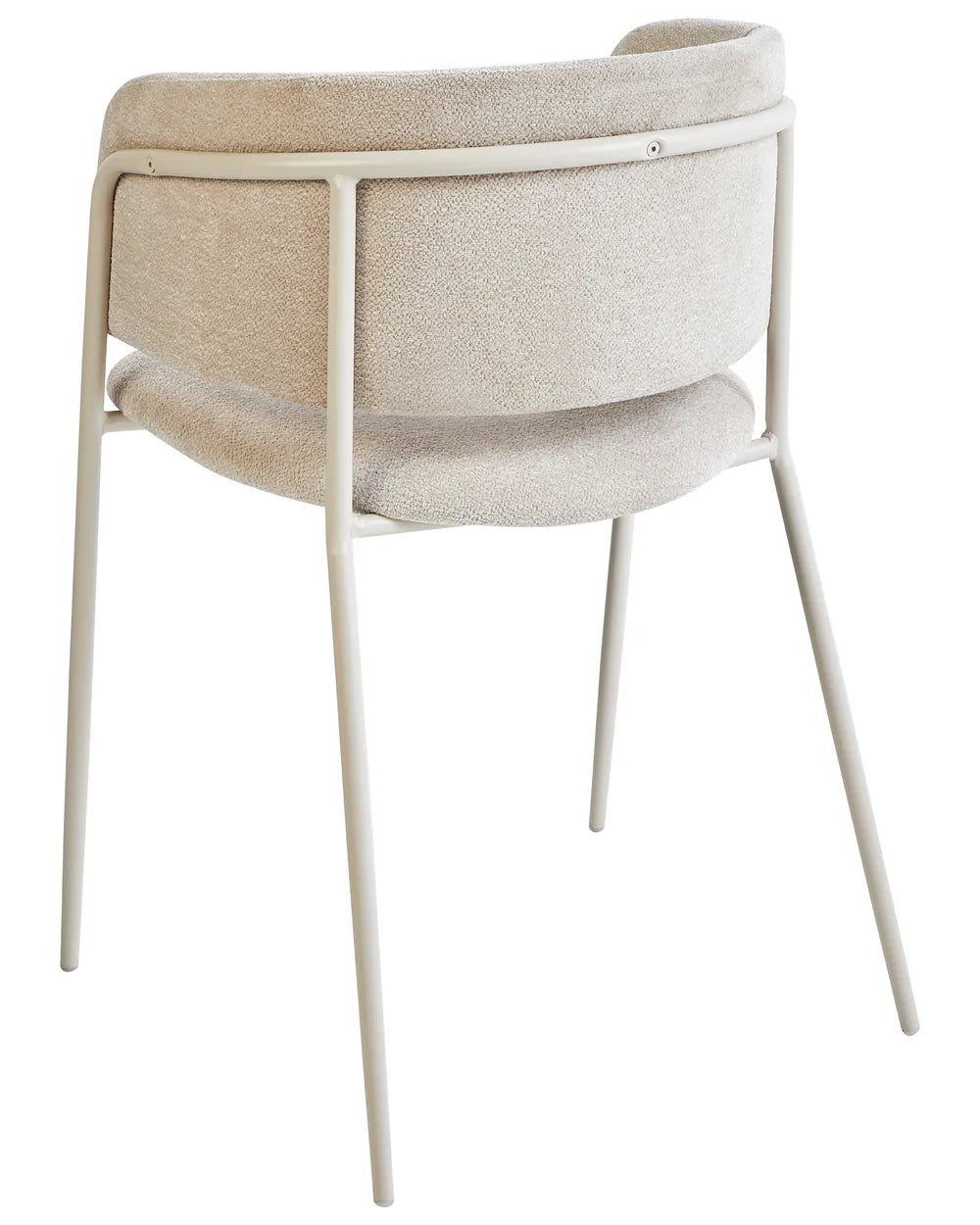 Set of 2 Dining Chairs Chenille Light Beige Nelly