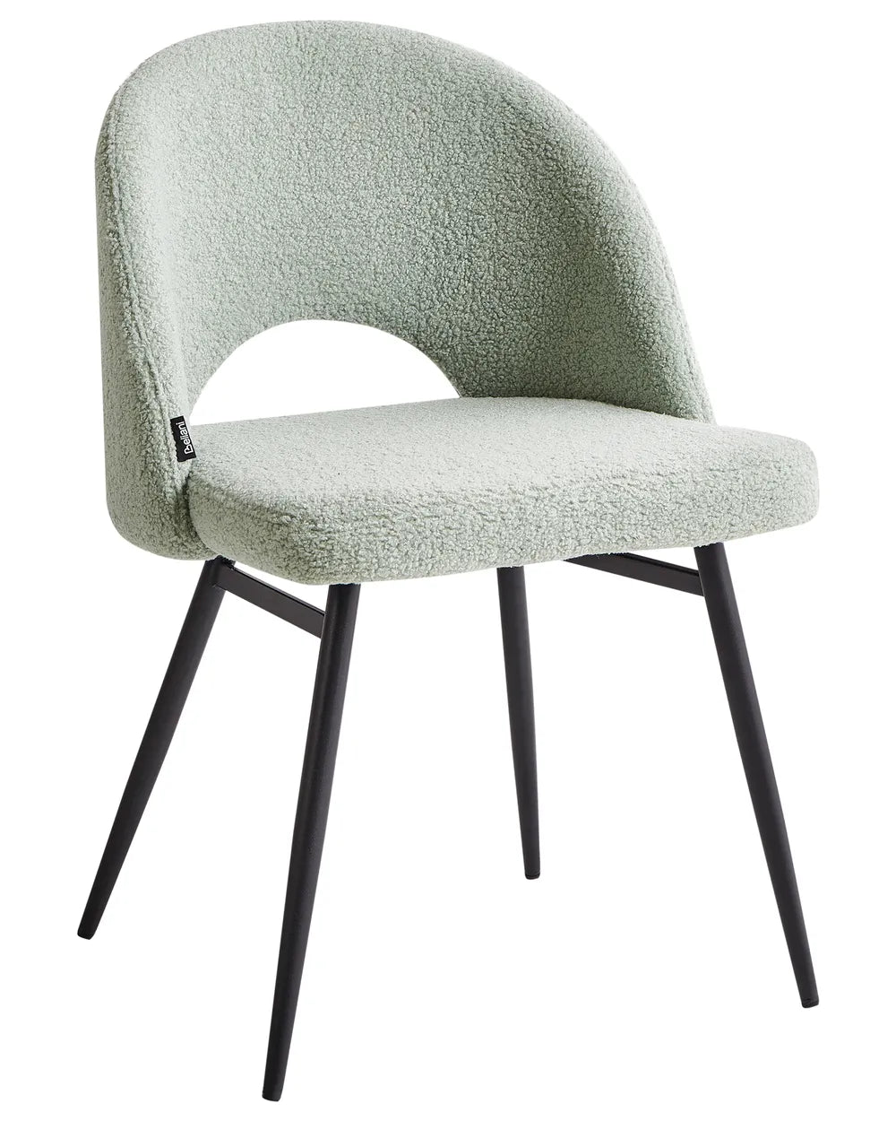 Set of 2 Dining Chairs Boucle Light Green Trix