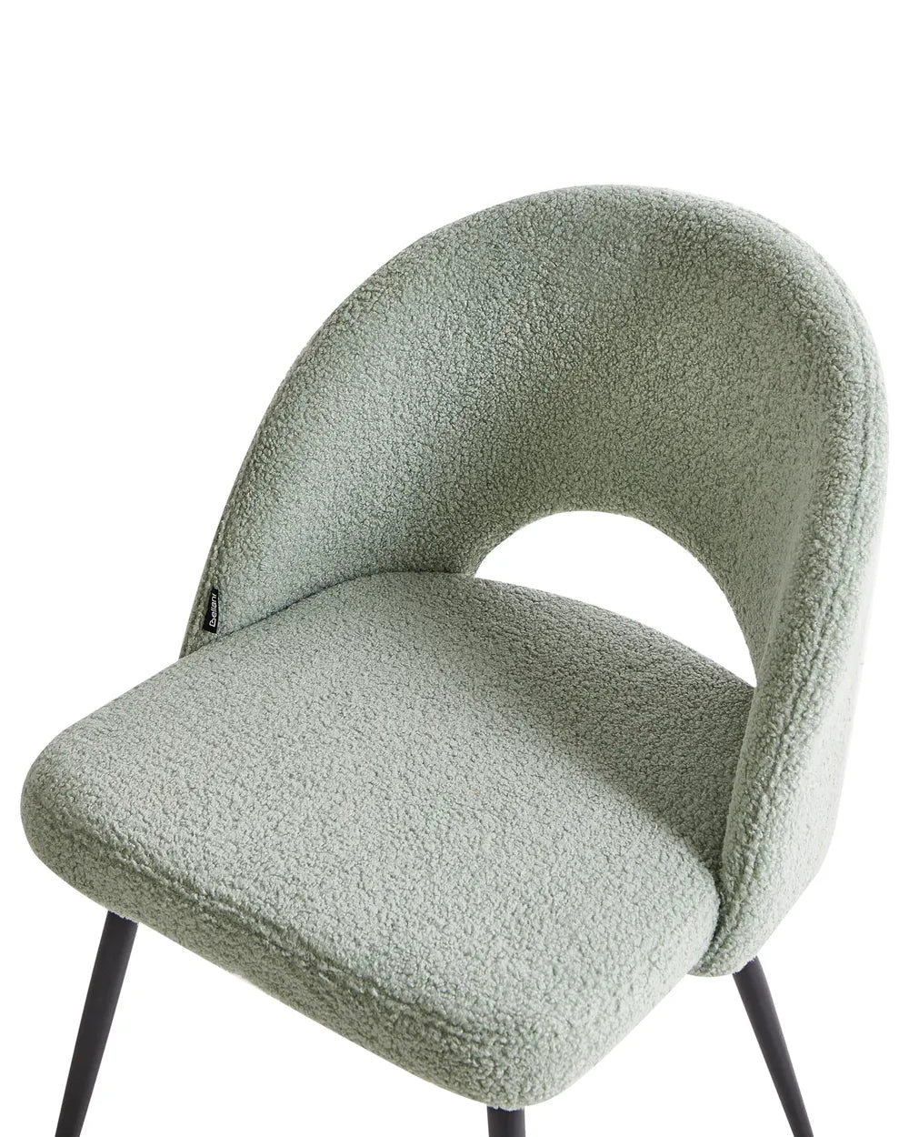 Set of 2 Dining Chairs Boucle Light Green Trix