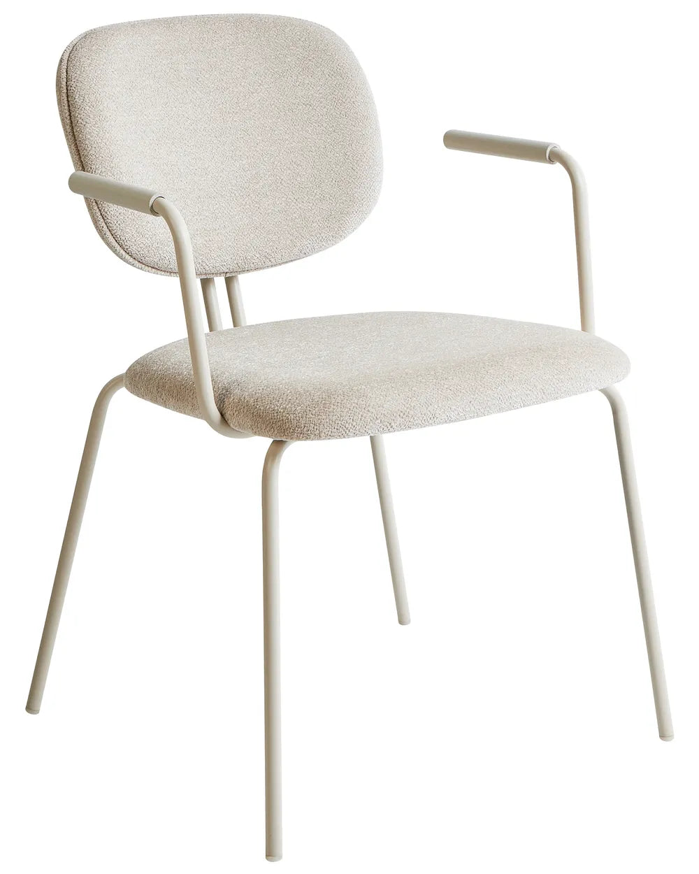 Set of 2 Dining Chairs Chenille Light Beige Irene