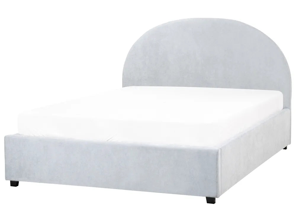 Ottoman Bed Chenille 140 x 200 cm (EU Double) Light Blue Strandy