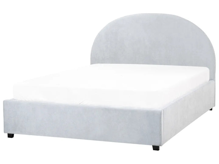 Ottoman Bed Chenille 140 x 200 cm (EU Double) Light Blue Strandy