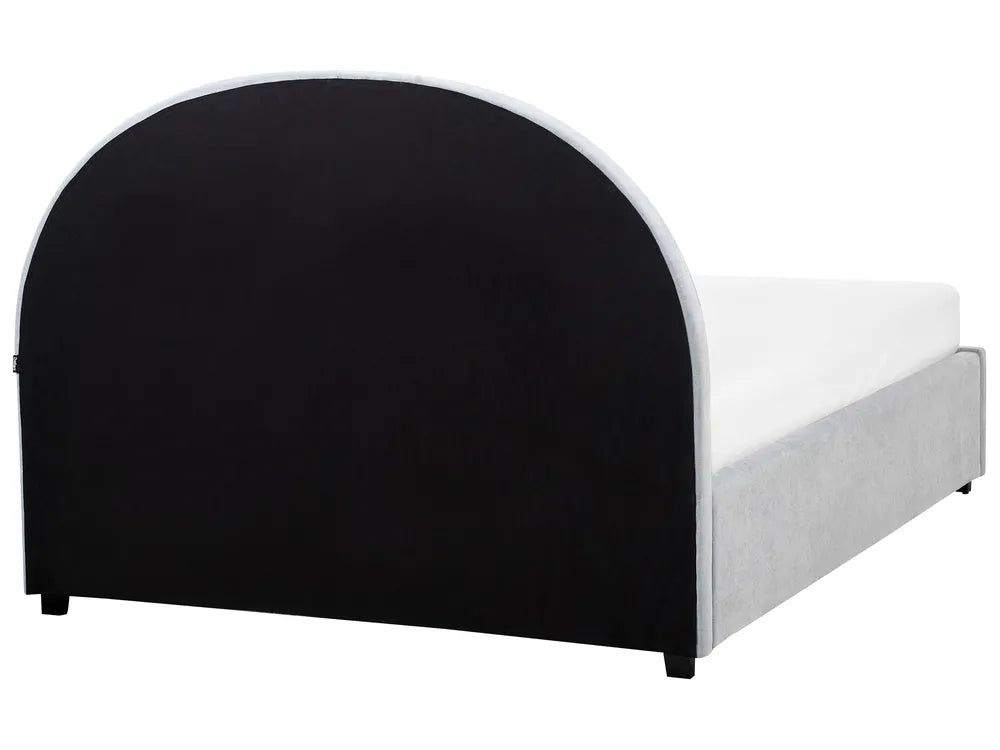 Ottoman Bed Chenille 140 x 200 cm (EU Double) Light Blue Strandy