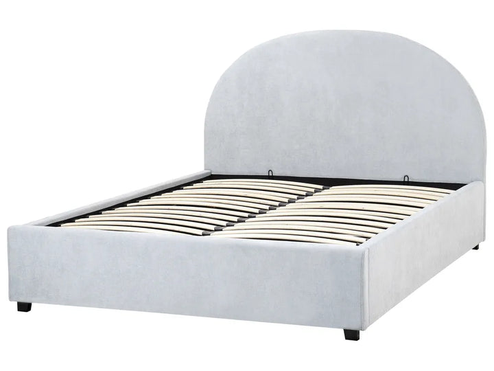 Ottoman Bed Chenille 140 x 200 cm (EU Double) Light Blue Strandy