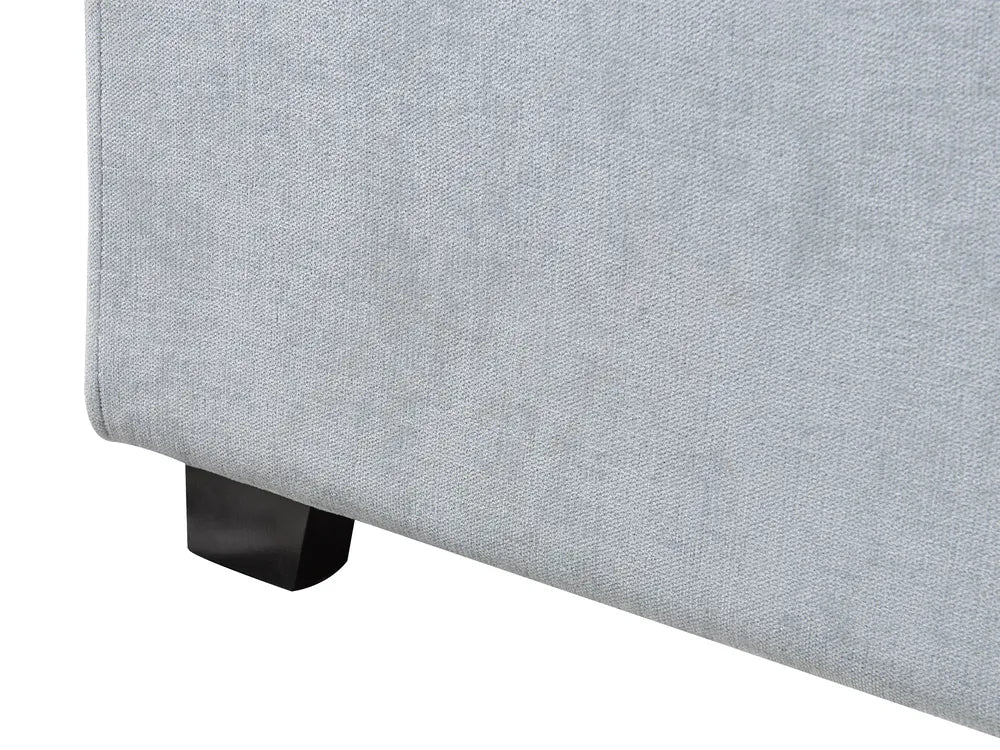 Ottoman Bed Chenille 140 x 200 cm (EU Double) Light Blue Strandy