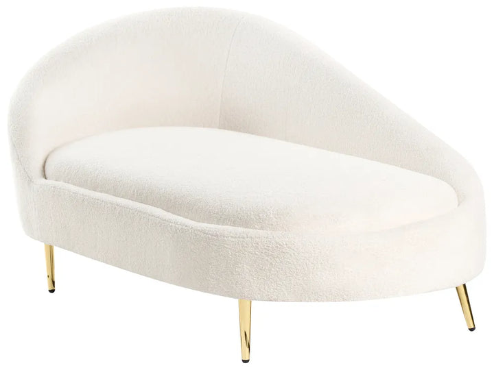 Left-Hand Chaise Lounge Boucle Off-White Noren
