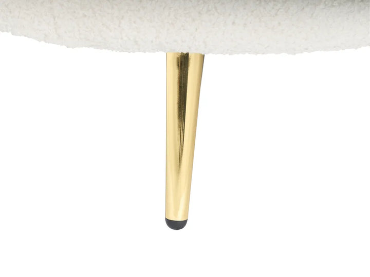 Left-Hand Chaise Lounge Boucle Off-White Noren