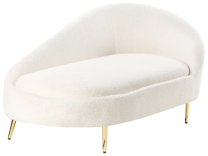 Right-Hand Chaise Lounge Boucle Off-White Noren