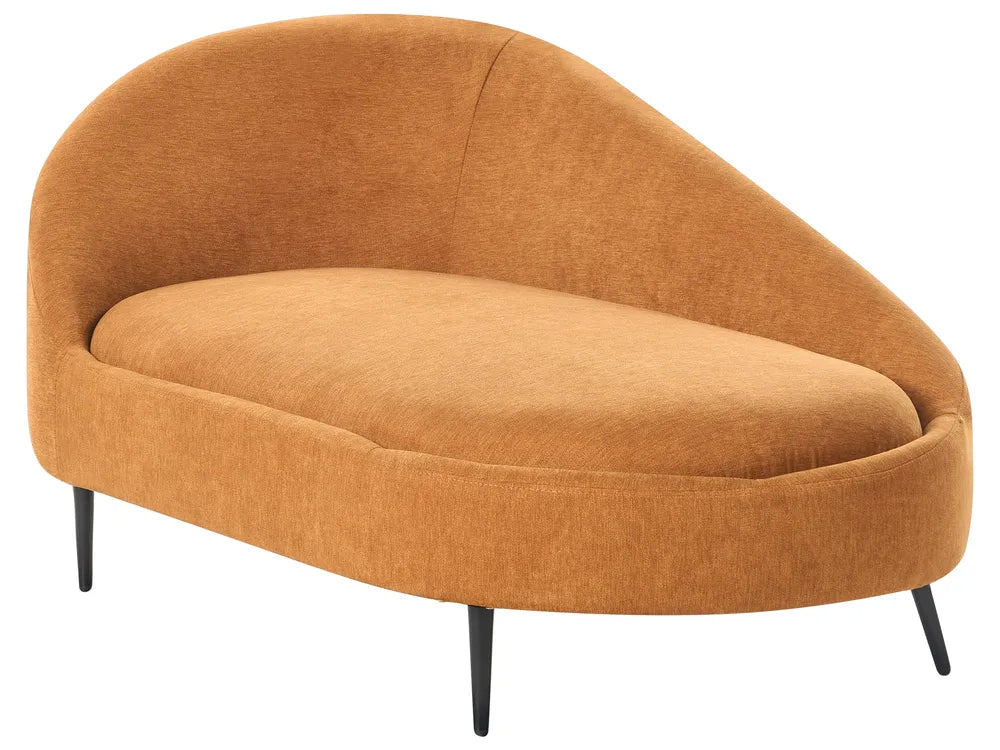 Left-Hand Chaise Lounge Fabric Orange Noren