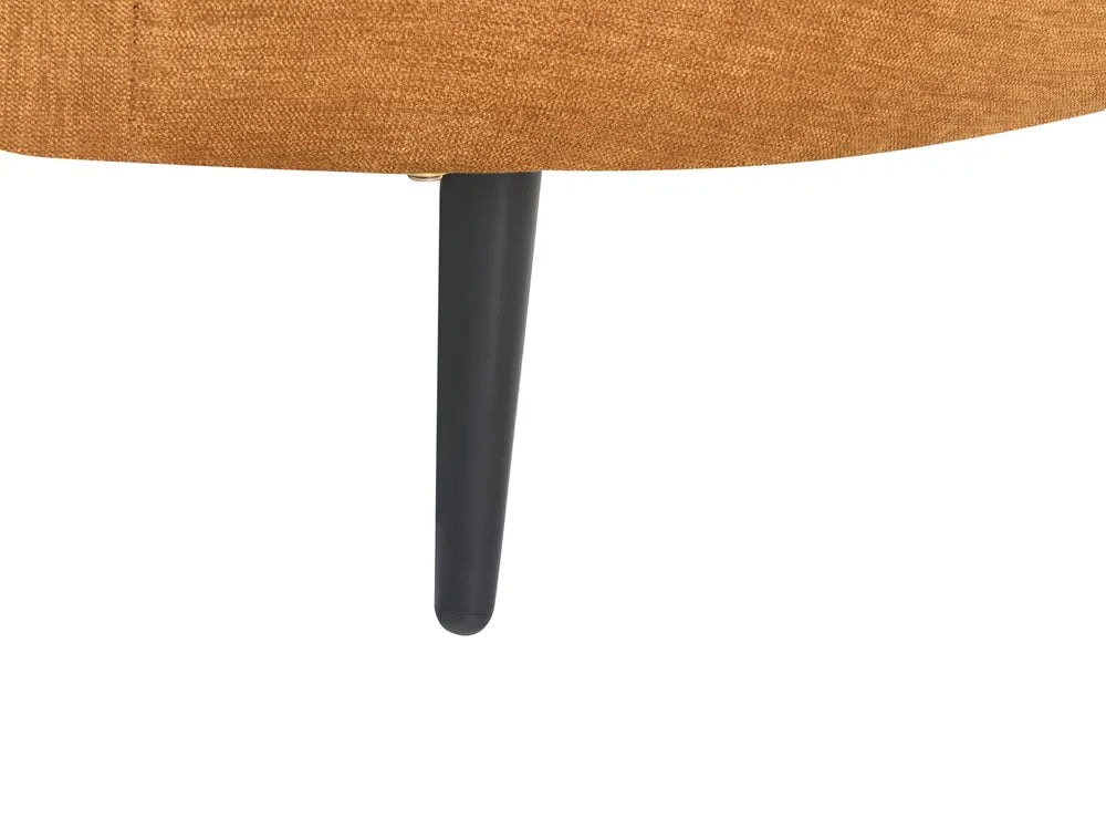 Left-Hand Chaise Lounge Fabric Orange Noren