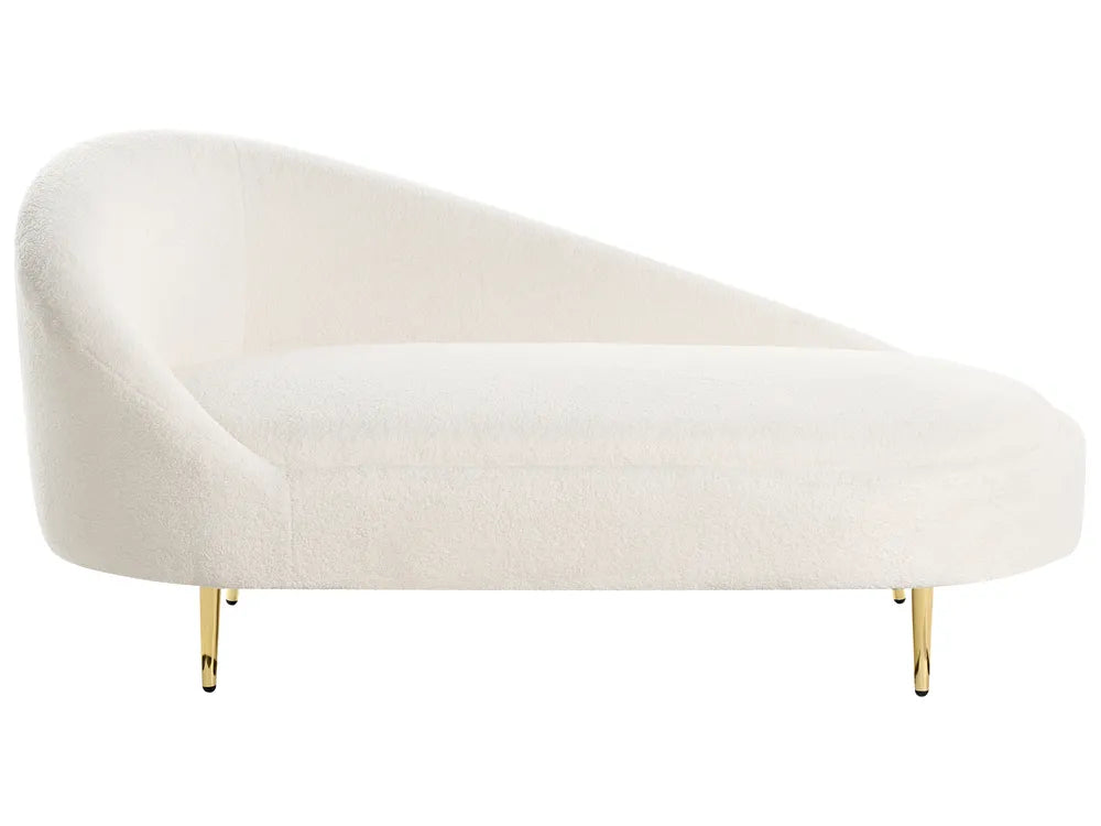 Left-Hand Chaise Lounge Boucle Off-White Noren