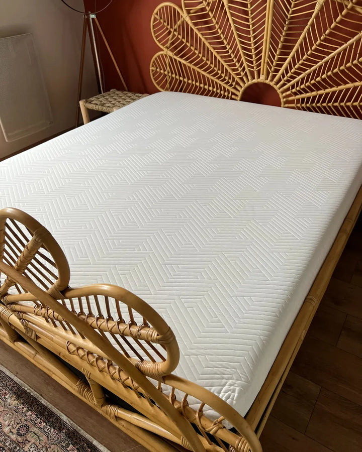 Bed Rattan 160 x 200 cm (EU King Size) Light Brown Nate