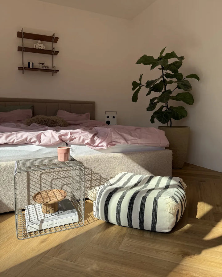 Ottoman Bed Boucle 180 x 200 cm (EU Super King) Beige Syll