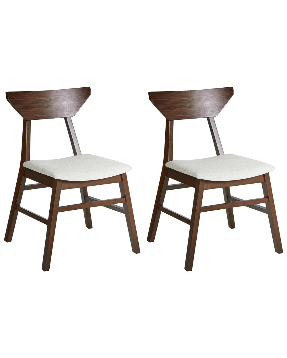 Set of 2 Dining Chairs Wood Dark Brown James