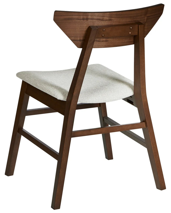 Set of 2 Dining Chairs Wood Dark Brown James