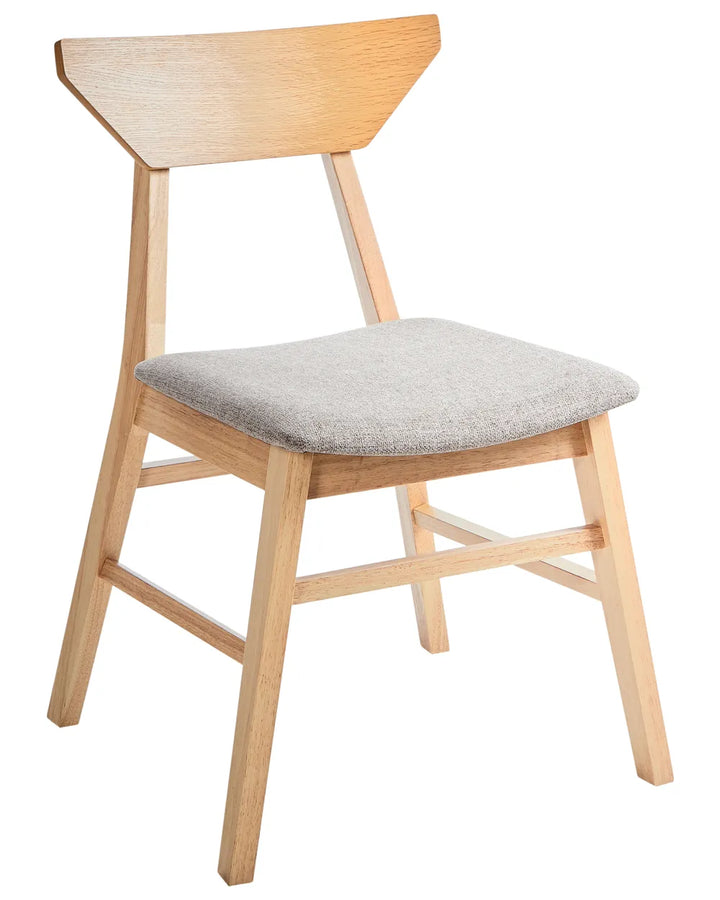 Set of 2 Dining Chairs Wood Light Brown James