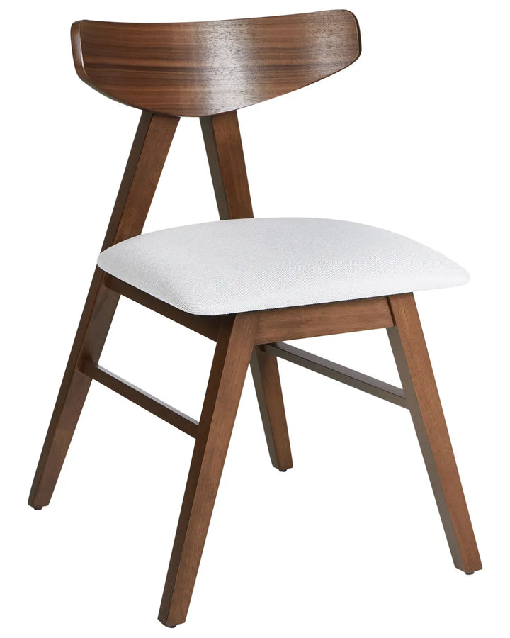 Set of 2 Dining Chairs  Wood Dark Brown/ Grey David