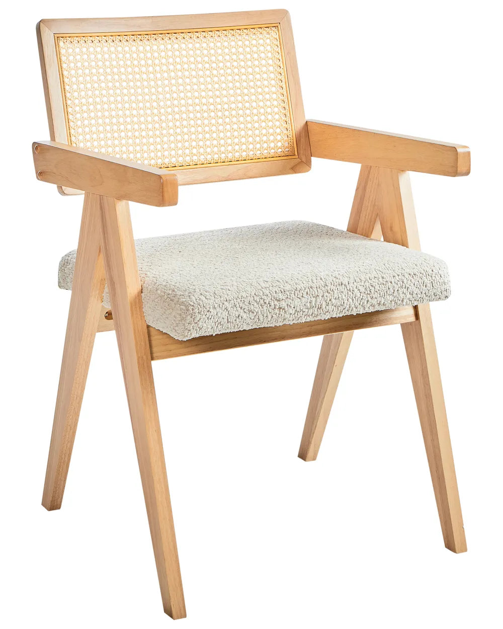 Set of 2 Dining Chairs Wood Light Brown/ Beige Bernie