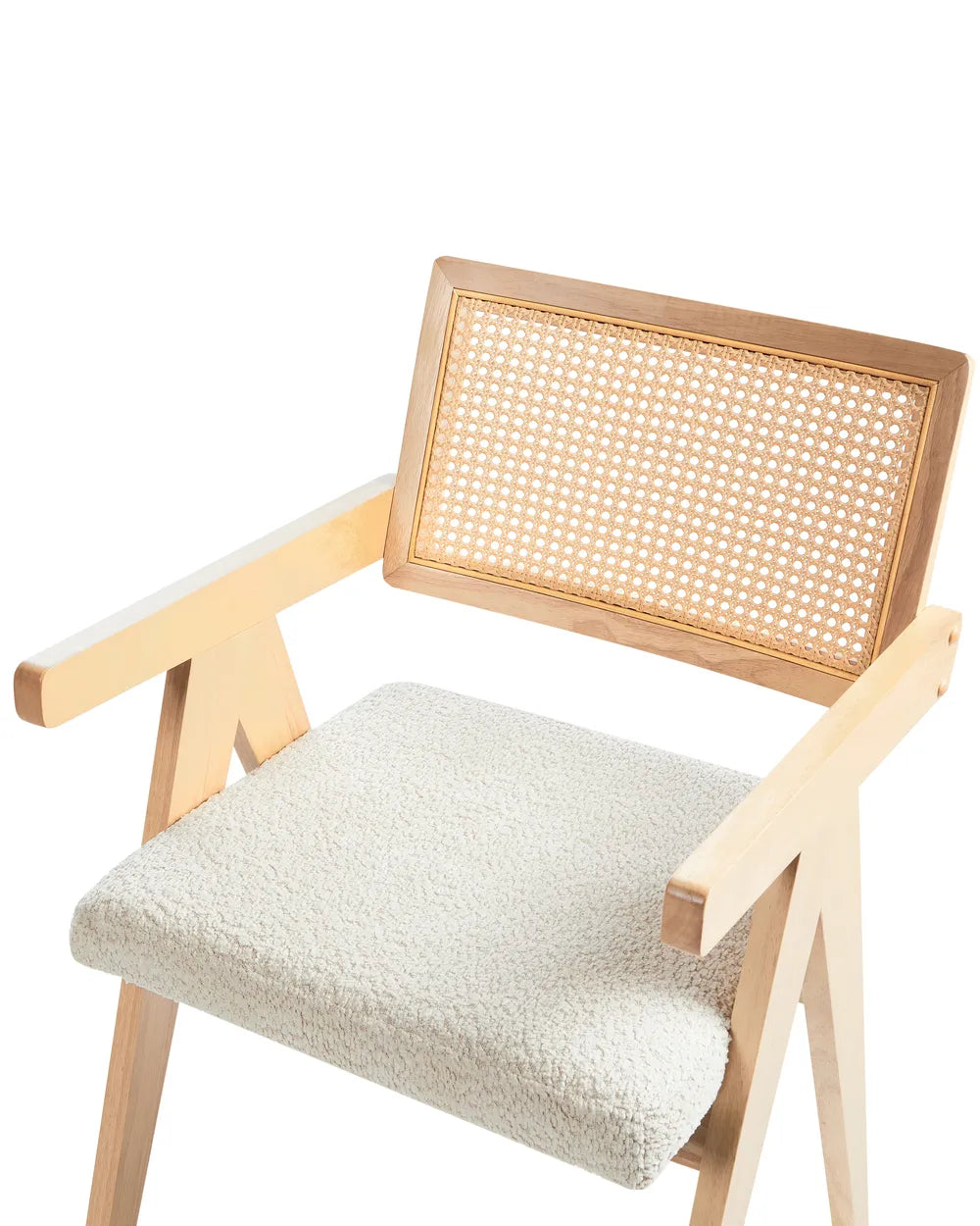 Set of 2 Dining Chairs Wood Light Brown/ Beige Bernie