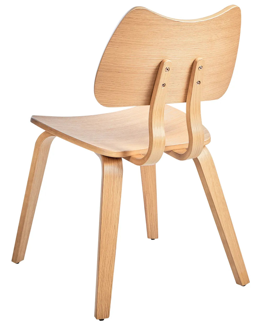Set of 2 Dining Chairs Wood Light Brown Lea