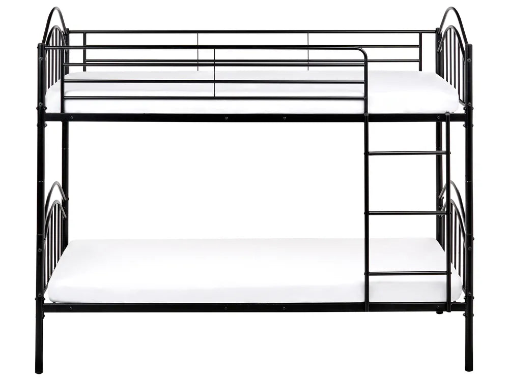 Bunk Bed Metal Austino 90 x 200 cm (EU Single) Black