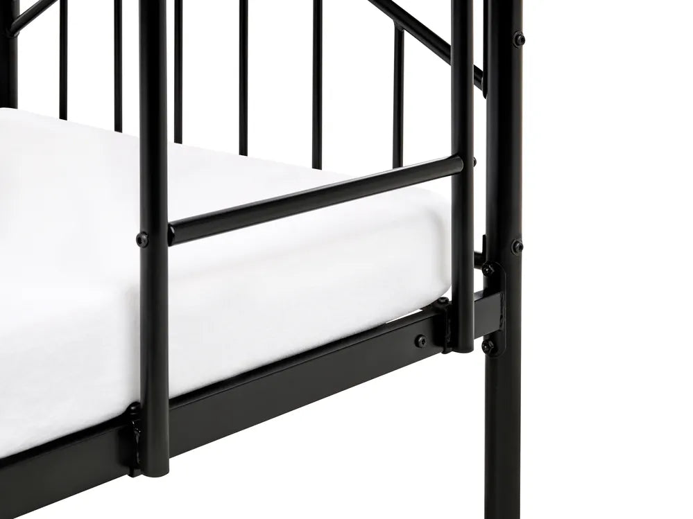 Bunk Bed Metal Austino 90 x 200 cm (EU Single) Black