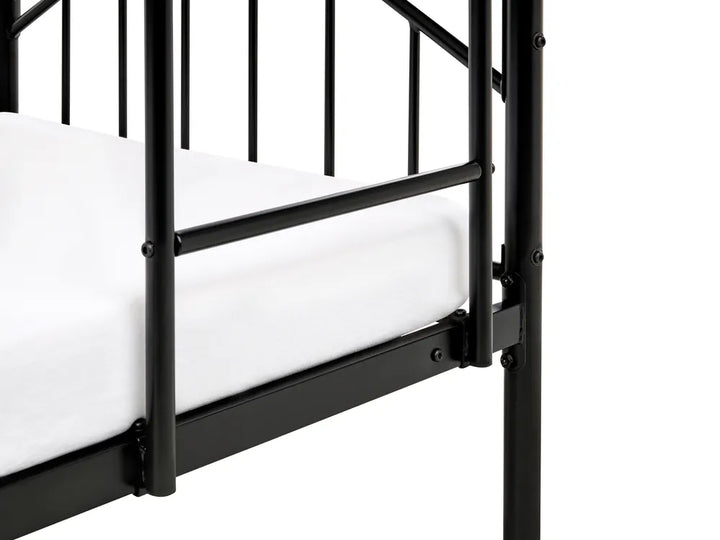 Bunk Bed Metal Austino 90 x 200 cm (EU Single) Black
