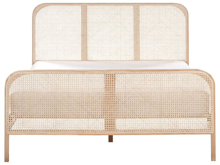 Bed Pine Wood 160 x 200 cm (EU King Size) Light Brown Lyra
