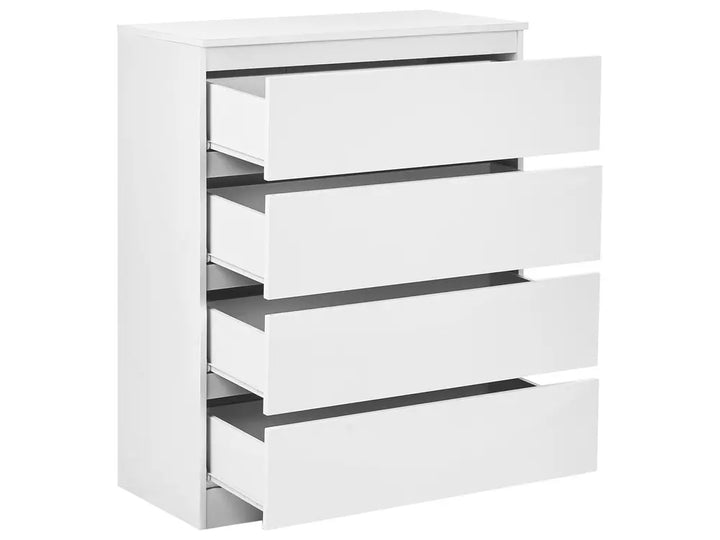 4 Drawer Chest White Scandinavian Style Zephra