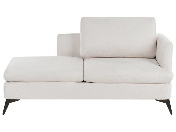 Right-Hand Chaise Lounge Fabric Light Beige Lorwell