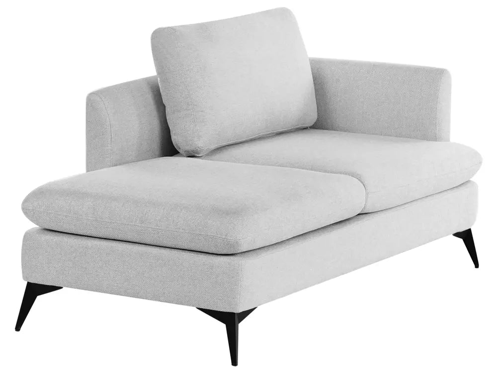 Right-Hand Chaise Lounge Fabric Light Grey Lorwell