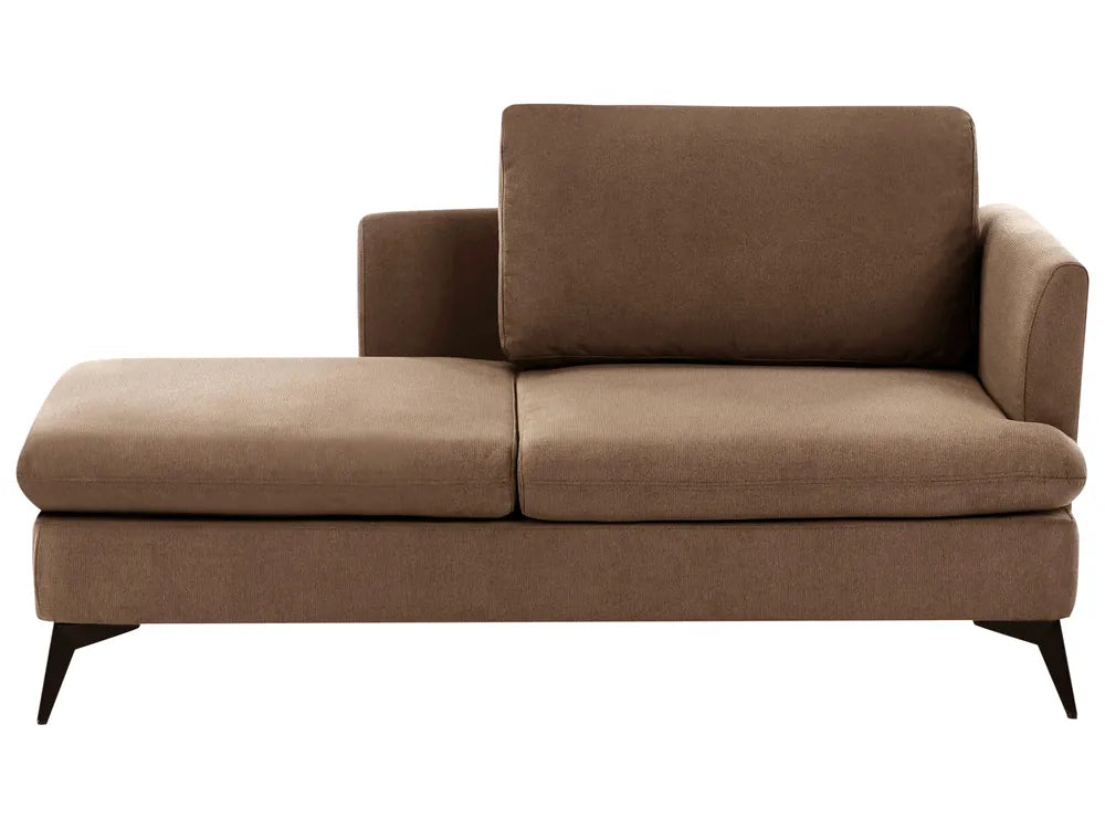 Right-Hand Chaise Lounge Fabric Brown Lorwell