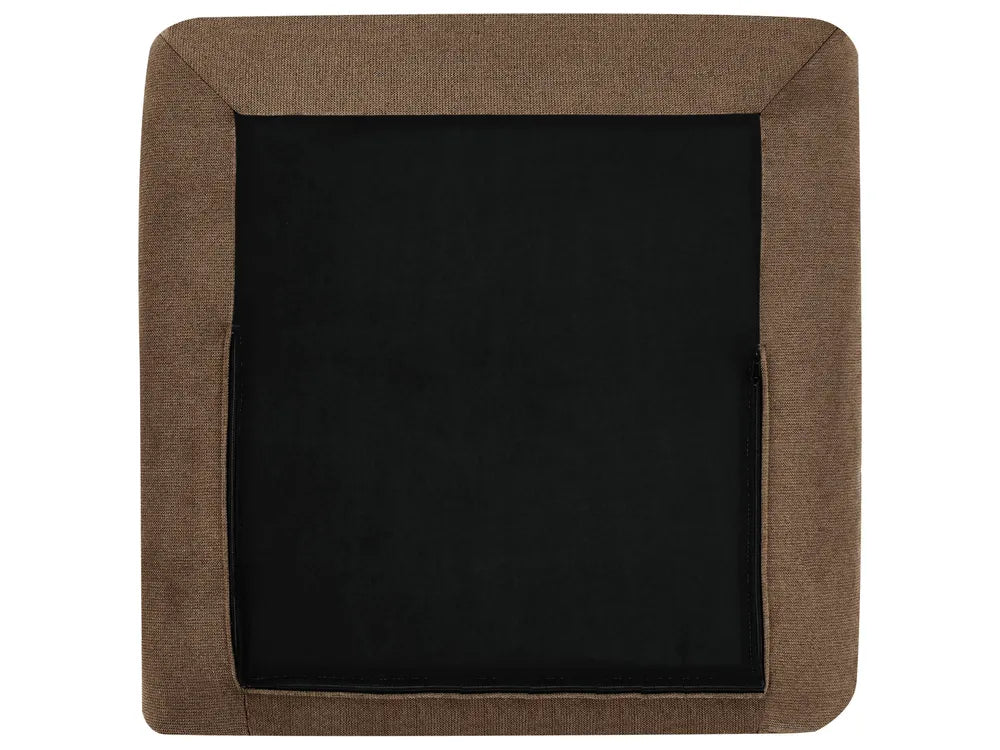 Right-Hand Chaise Lounge Fabric Brown Lorwell