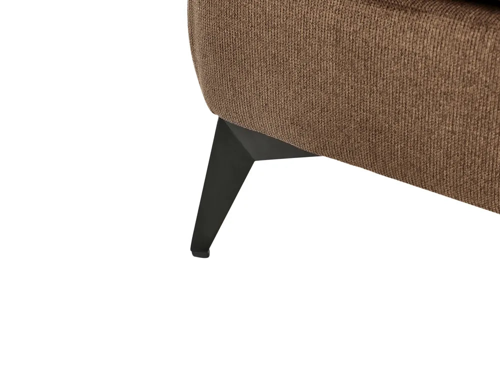 Right-Hand Chaise Lounge Fabric Brown Lorwell